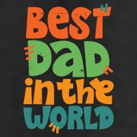 Best Dad In The World Cute Fathers Day Crop Fleece Hoodie