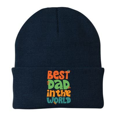 Best Dad In The World Cute Fathers Day Knit Cap Winter Beanie