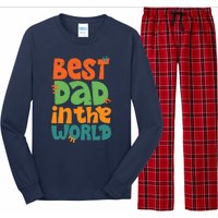 Best Dad In The World Cute Fathers Day Long Sleeve Pajama Set