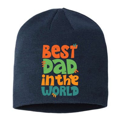 Best Dad In The World Cute Fathers Day Sustainable Beanie