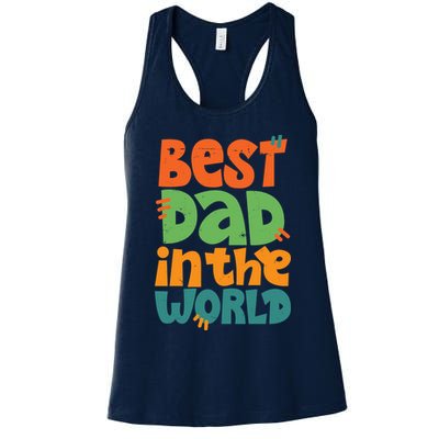 Best Dad In The World Cute Fathers Day Womens Tank Top