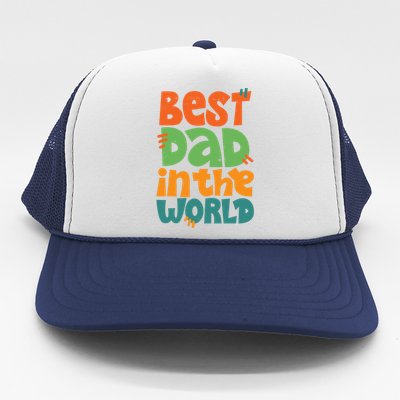 Best Dad In The World Cute Fathers Day Trucker Hat