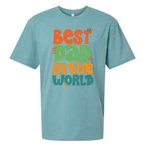 Best Dad In The World Cute Fathers Day Sueded Cloud Jersey T-Shirt