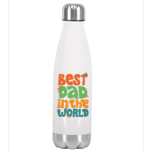 Best Dad In The World Cute Fathers Day Stainless Steel Insulated Water Bottle