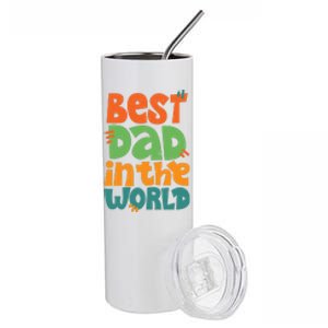 Best Dad In The World Cute Fathers Day Stainless Steel Tumbler