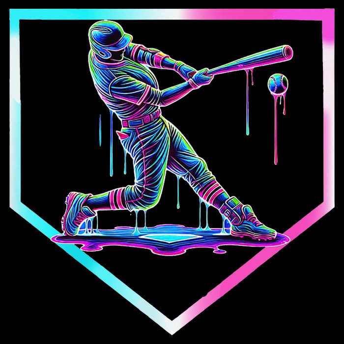 Baseball Drip Ice Cream Baseball Home Plate Baseball Drawstring Bag