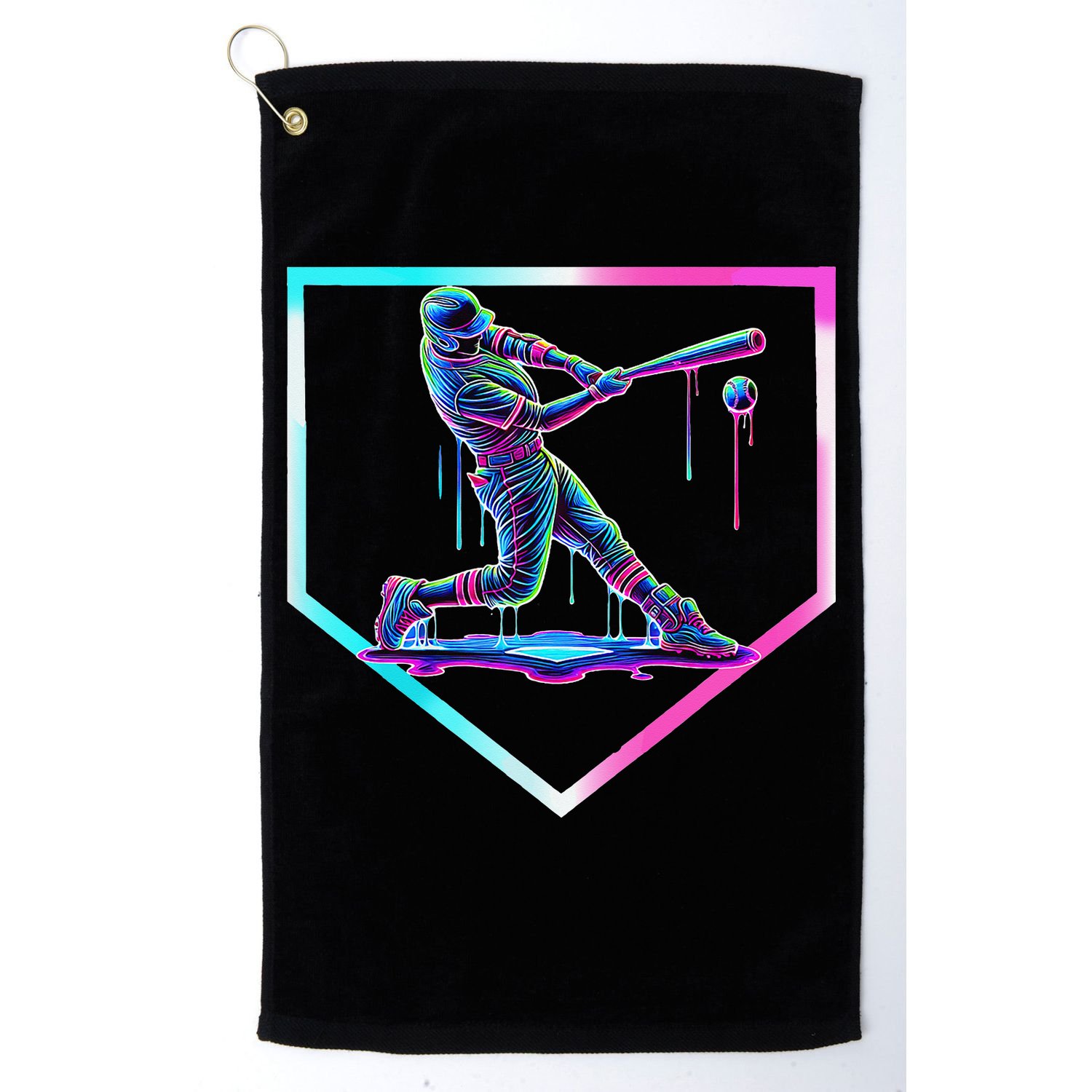 Baseball Drip Ice Cream Baseball Home Plate Baseball Golf Towel
