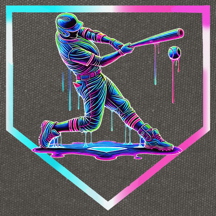 Baseball Drip Ice Cream Baseball Home Plate Baseball Cotton Canvas Backpack