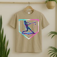Baseball Drip Ice Cream Baseball Home Plate Baseball T-Shirt