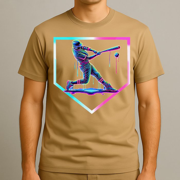 Baseball Drip Ice Cream Baseball Home Plate Baseball T-Shirt
