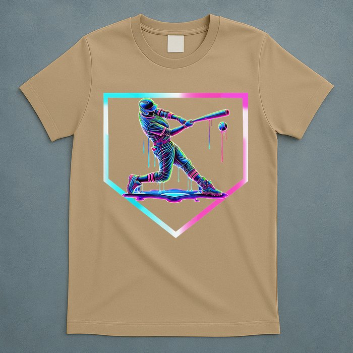 Baseball Drip Ice Cream Baseball Home Plate Baseball T-Shirt