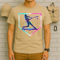 Baseball Drip Ice Cream Baseball Home Plate Baseball T-Shirt