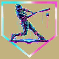 Baseball Drip Ice Cream Baseball Home Plate Baseball T-Shirt