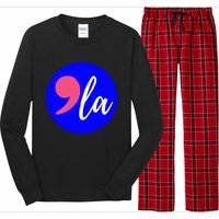 Blue Dot In A Red State Nebraska Vote Kamala Harris Walz Long Sleeve Pajama Set