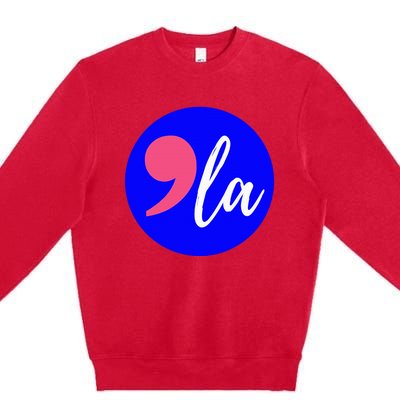 Blue Dot In A Red State Nebraska Vote Kamala Harris Walz Premium Crewneck Sweatshirt