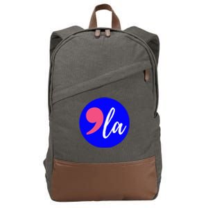 Blue Dot In A Red State Nebraska Vote Kamala Harris Walz Cotton Canvas Backpack