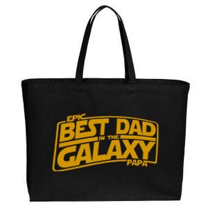 Best Dad In The Galaxy Father’s Day Cotton Canvas Jumbo Tote