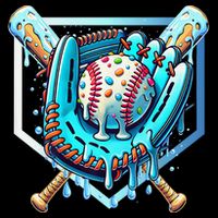 Baseball Drip Ice Cream Sprinkles Baseball Glove Drawstring Bag