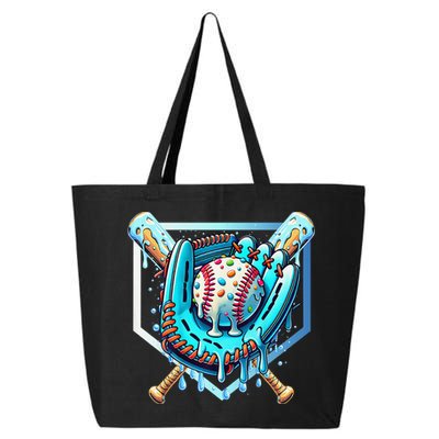 Baseball Drip Ice Cream Sprinkles Baseball Glove 25L Jumbo Tote