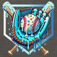 Baseball Drip Ice Cream Sprinkles Baseball Glove Cotton Canvas Backpack
