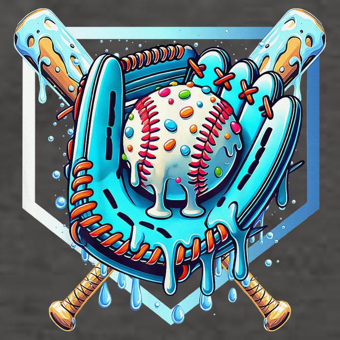 Baseball Drip Ice Cream Sprinkles Baseball Glove Vector Backpack