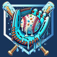 Baseball Drip Ice Cream Sprinkles Baseball Glove Infant Baby Jersey Bodysuit