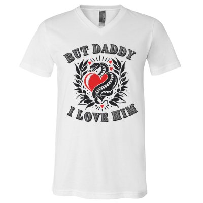 But Daddy I Love Him Taylor Snake Ttpd V-Neck T-Shirt