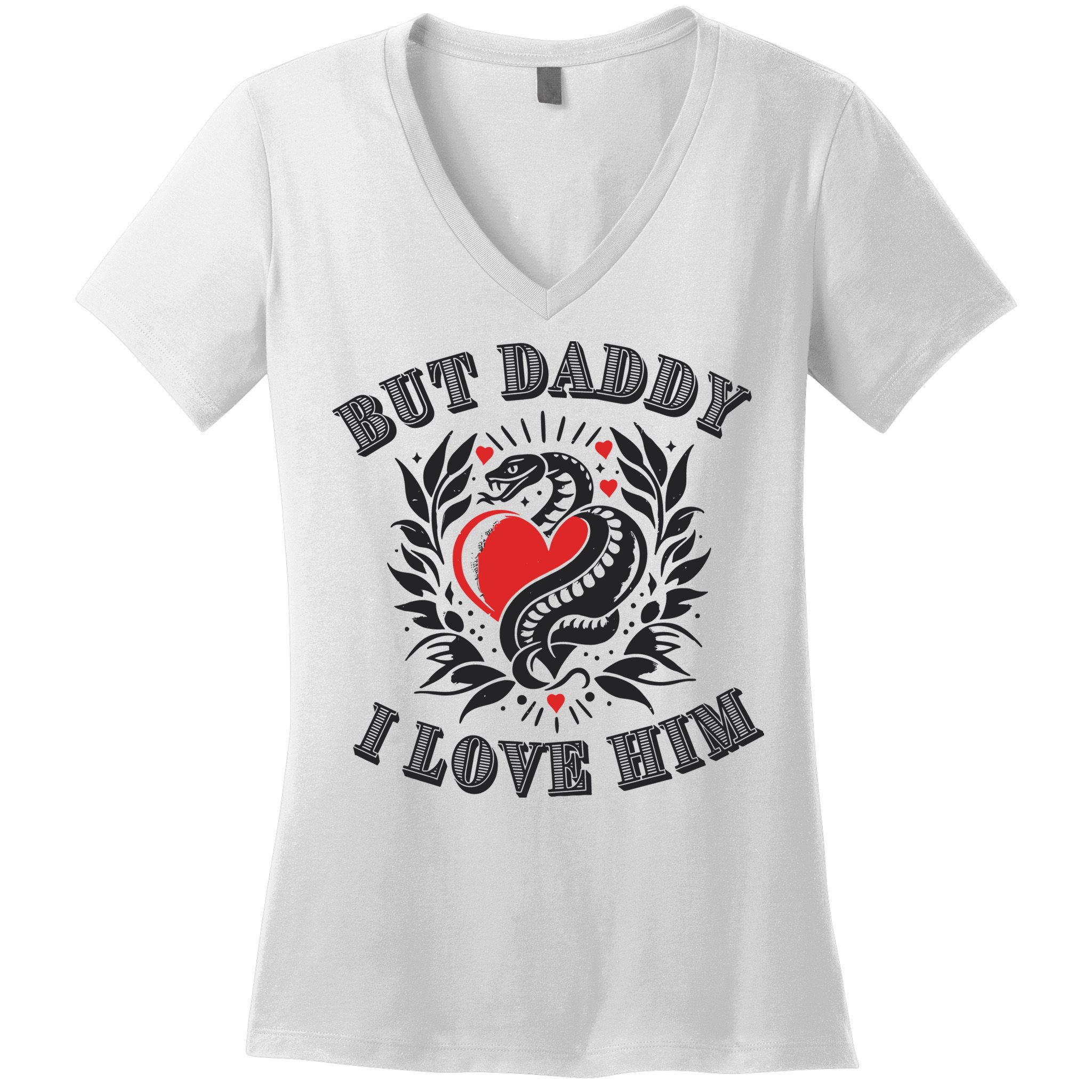 But Daddy I Love Him Taylor Snake Ttpd Women's V-Neck T-Shirt