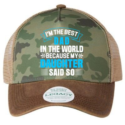 Best Dad In The World On Fathers Day Funny Gift Legacy Tie Dye Trucker Hat