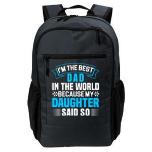 Best Dad In The World On Fathers Day Funny Gift Daily Commute Backpack