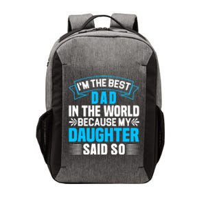 Best Dad In The World On Fathers Day Funny Gift Vector Backpack