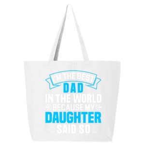 Best Dad In The World On Fathers Day Funny Gift 25L Jumbo Tote