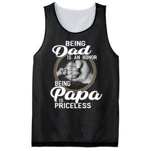 Being dad Is An Honor Being Papa Is Priceless Mesh Reversible Basketball Jersey Tank