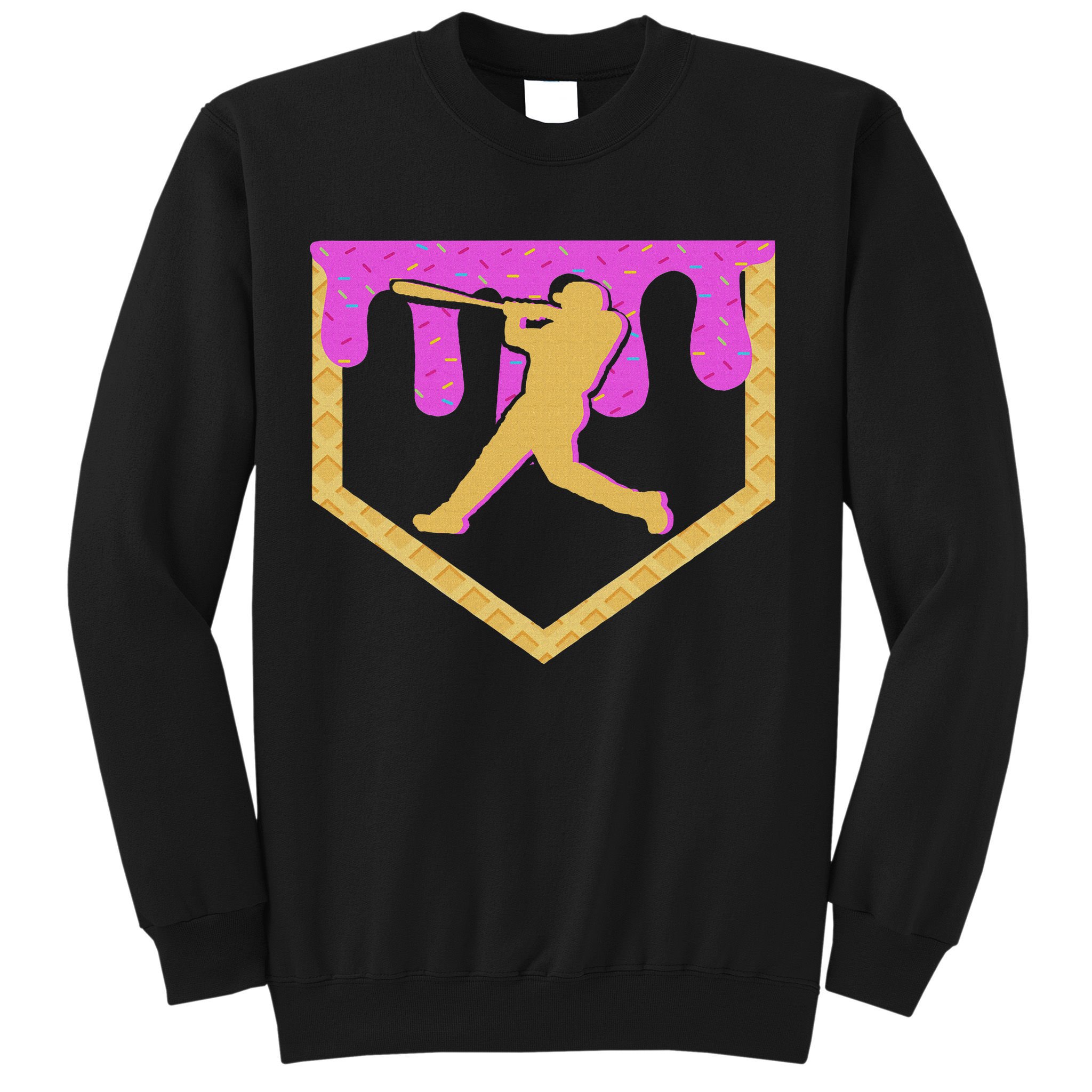 Baseball Drip Ice Cream Sprinkles Sweatshirt