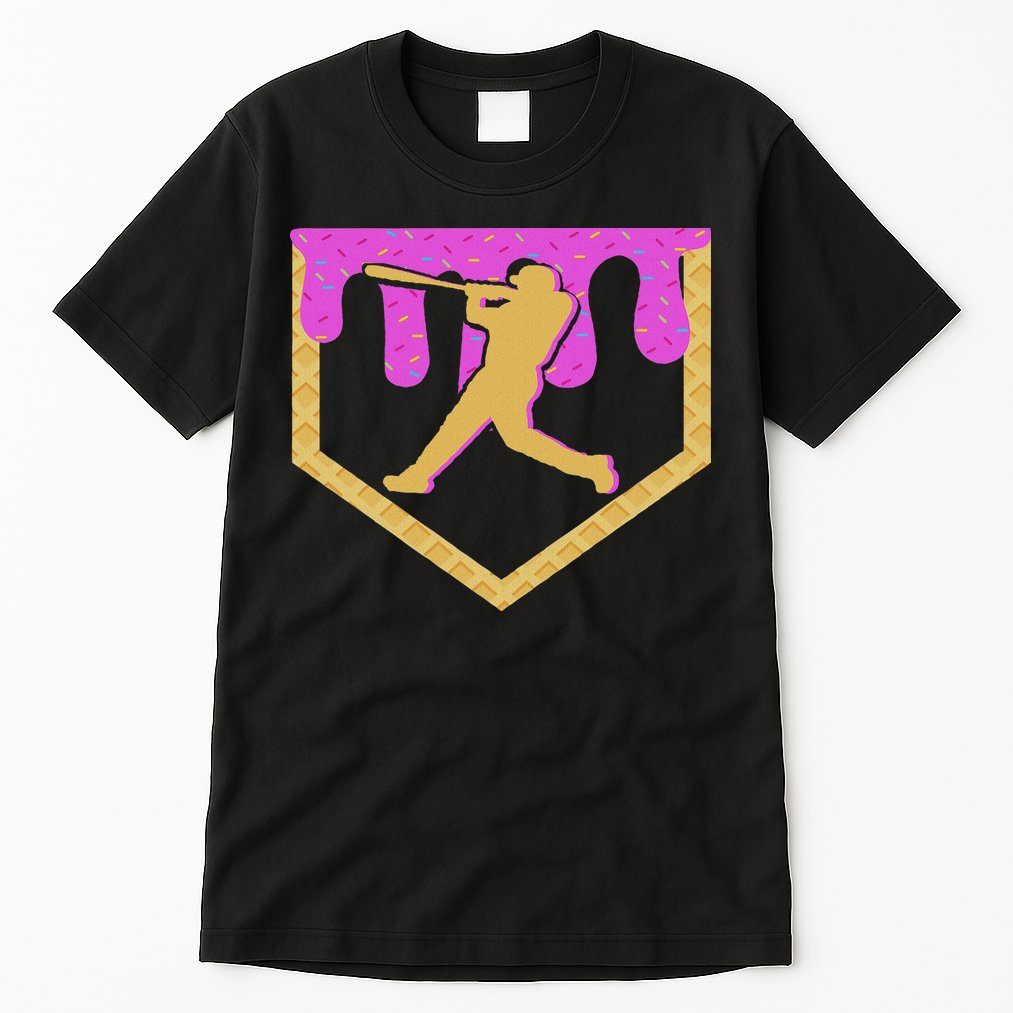 Baseball Drip Ice Cream Sprinkles Tall T-Shirt