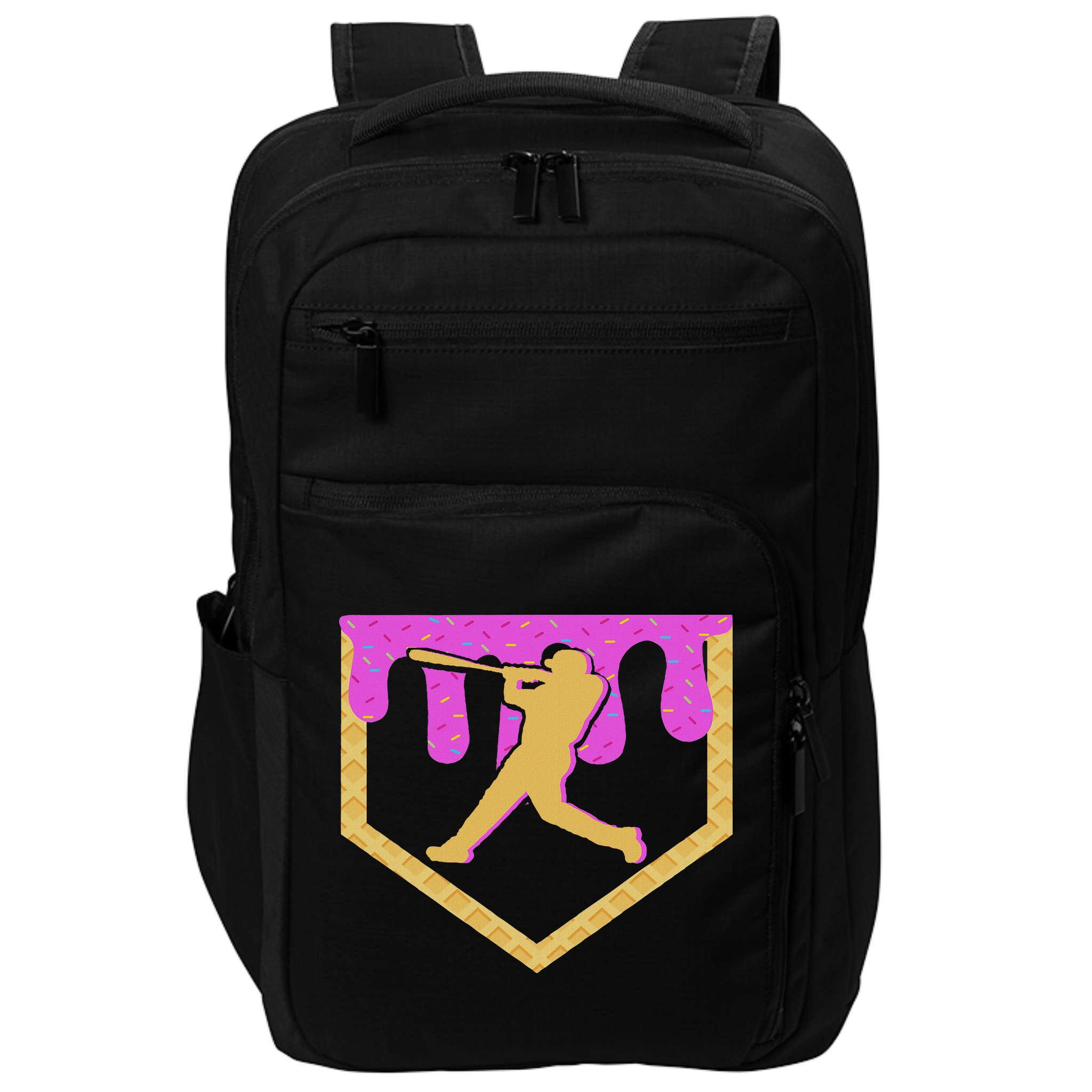 Baseball Drip Ice Cream Sprinkles Impact Tech Backpack