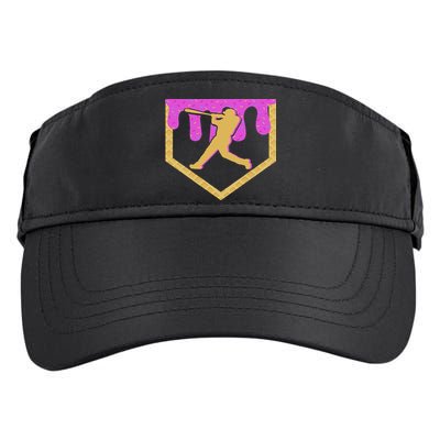 Baseball Drip Ice Cream Sprinkles Adult Drive Performance Visor
