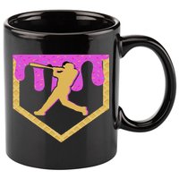 Baseball Drip Ice Cream Sprinkles 11oz C Handle Ceramic Mug