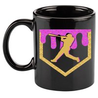 Baseball Drip Ice Cream Sprinkles 11oz C Handle Ceramic Mug