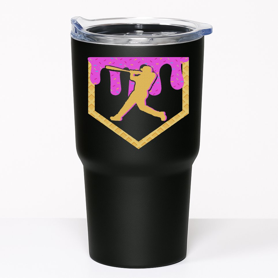 Baseball Drip Ice Cream Sprinkles Tumbler