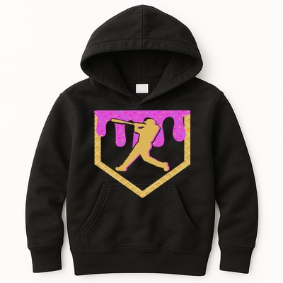 Baseball Drip Ice Cream Sprinkles Kids Hoodie