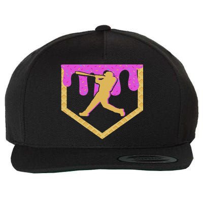 Baseball Drip Ice Cream Sprinkles Wool Snapback Cap