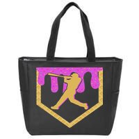 Baseball Drip Ice Cream Sprinkles Zip Tote Bag