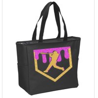 Baseball Drip Ice Cream Sprinkles Zip Tote Bag