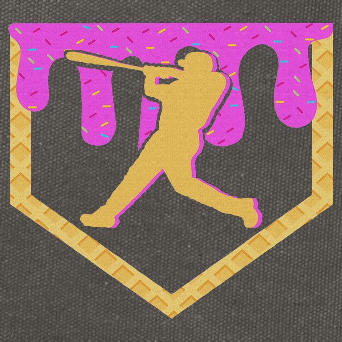 Baseball Drip Ice Cream Sprinkles Cotton Canvas Backpack