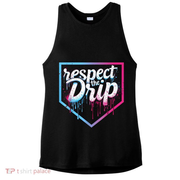 Baseball Drip Ice Cream Drip Baseball Ladies PosiCharge Tri-Blend Wicking Tank