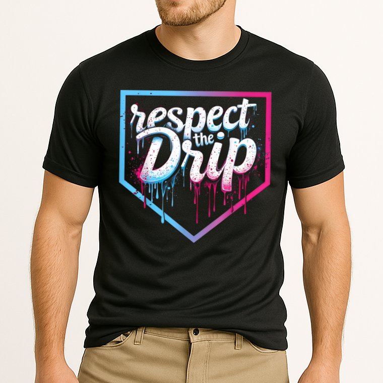 Baseball Drip Ice Cream Drip Baseball Cooling Performance Crew T-Shirt