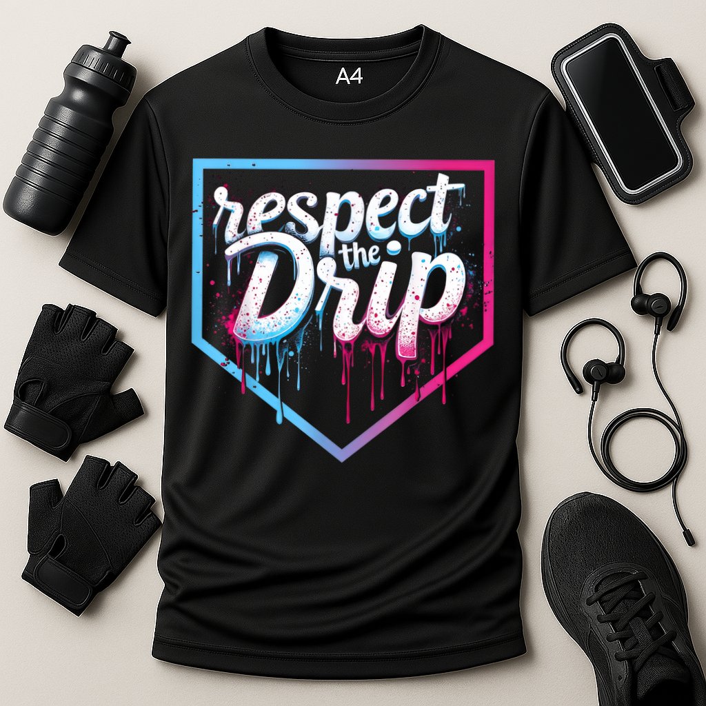 Baseball Drip Ice Cream Drip Baseball Cooling Performance Crew T-Shirt