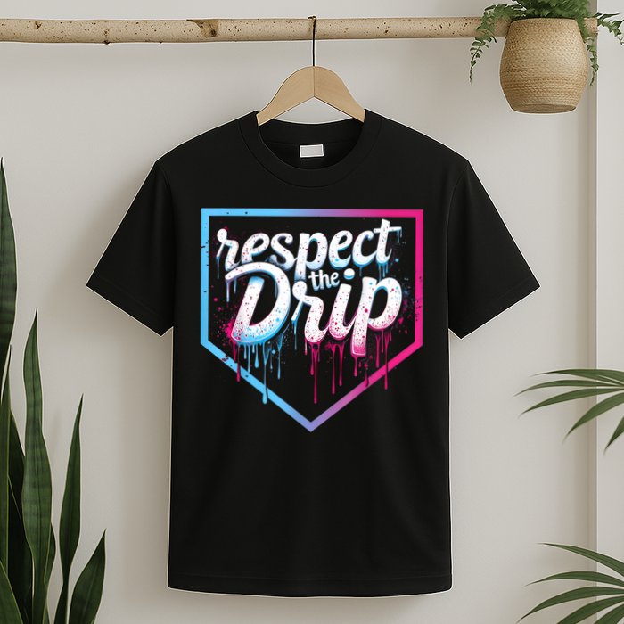 Baseball Drip Ice Cream Drip Baseball T-Shirt