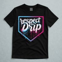 Baseball Drip Ice Cream Drip Baseball T-Shirt